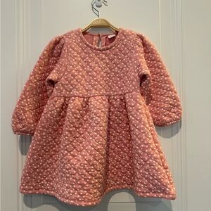 Next Quilted Pink Polka Dot Dress